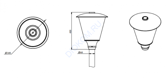 Светильник ДТУ Е 40 (Д00546ЕК) Светильник ДТУ Е 40 (Д00546ЕК)